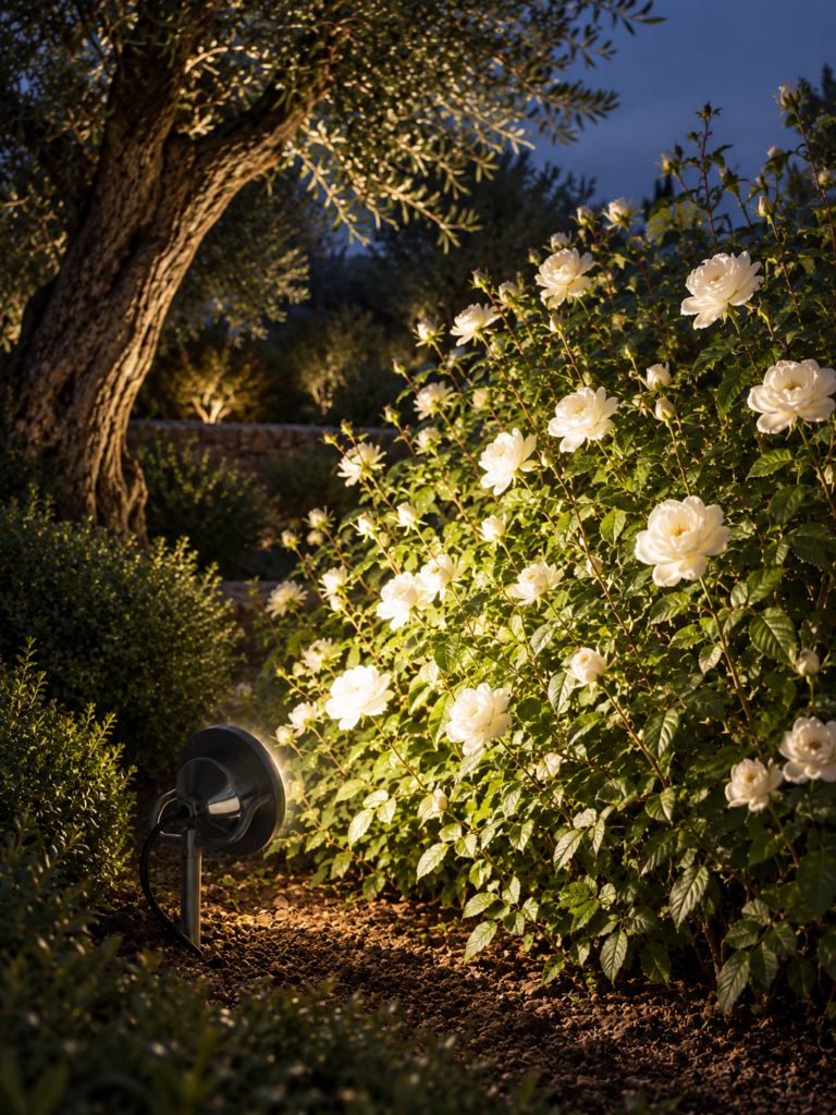 luce in giardino
